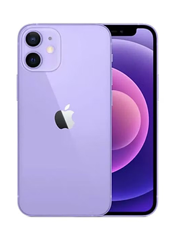 Apple iPhone 12 128GB Purple, With FaceTime, 4GB RAM, 5G, Dual SIM Smartphone, Middle East Version