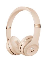 Beats Solo3 Wireless/Bluetooth On-Ear Headphones With Mic, Satin Gold