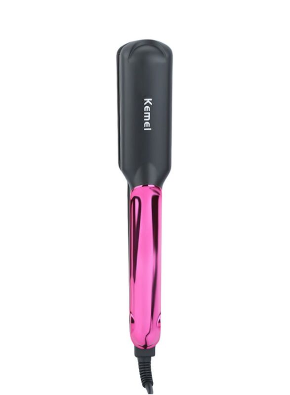 Kemei Electric Hair Straightener, Km2113, Black/Pink