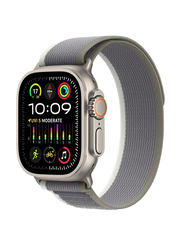 Apple Watch Ultra 2 49mm Smartwatch, GPS + Cellular, Titanium Case with Small/Medium Green/Grey Trail Loop