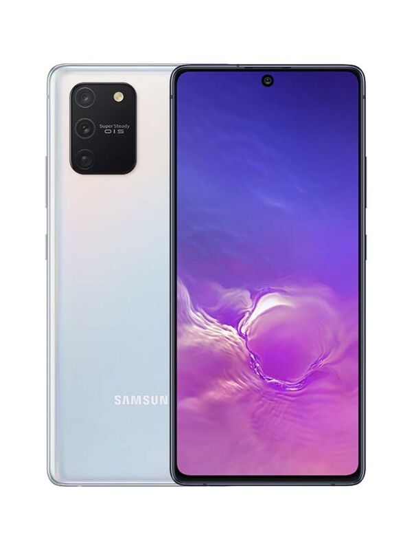 Samsung Galaxy S10 Lite 128GB Prism White, 6GB RAM, 4G LTE, Dual Sim Smartphone