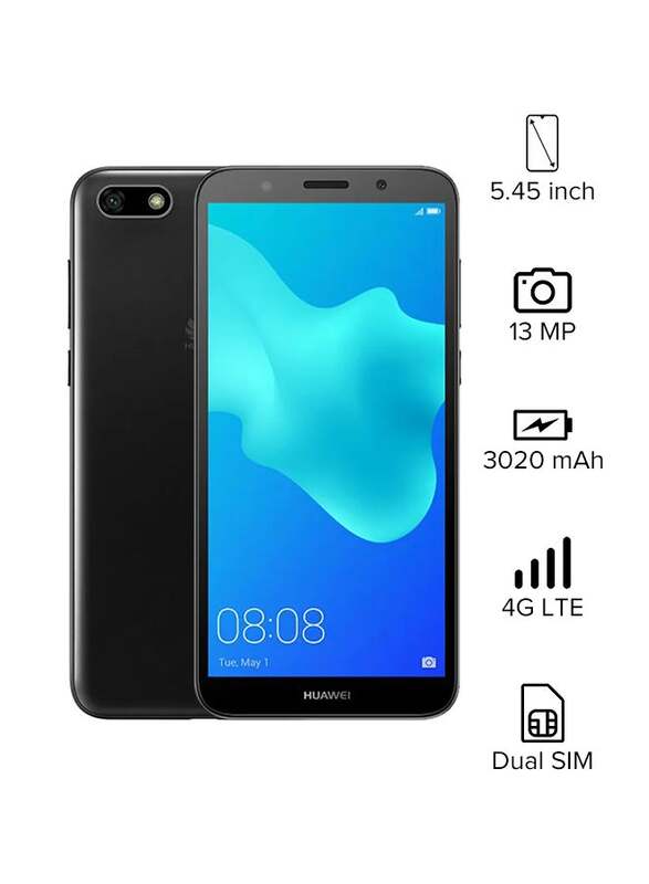 Huawei Y5 Prime (2018) 16GB Black, 2GB RAM, 4G LTE, Dual Sim Smartphone