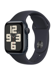 Apple Watch SE (2023) 44mm S/M & M/L Smart Watch, GPS + Cellular, Midnight Aluminium Case With Midnight Sport Band