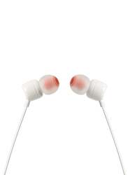 JBL Tune 110 Wired In-Ear Headphones, White