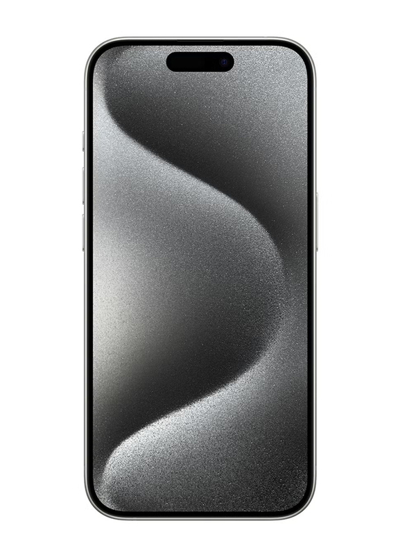 Apple iPhone 15 Pro 256GB White Titanium, With FaceTime, 8GB RAM, 5G, Single SIM Smartphone, Middle East Version