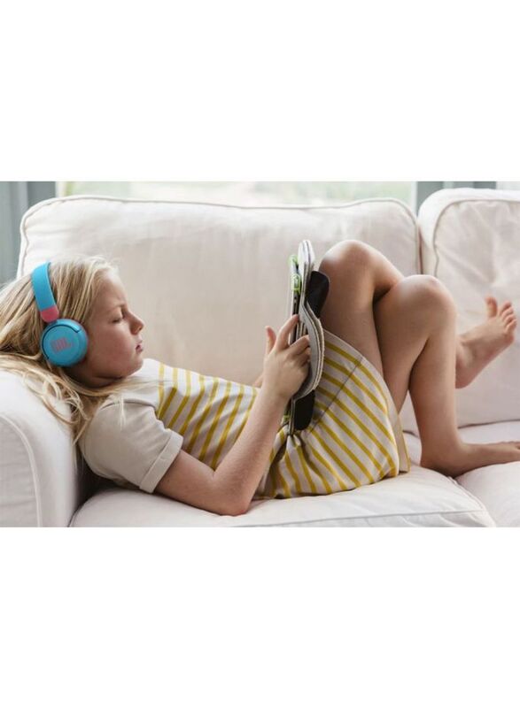 JBL JR310 Kids Wired On-Ear Headphones, Blue/Pink