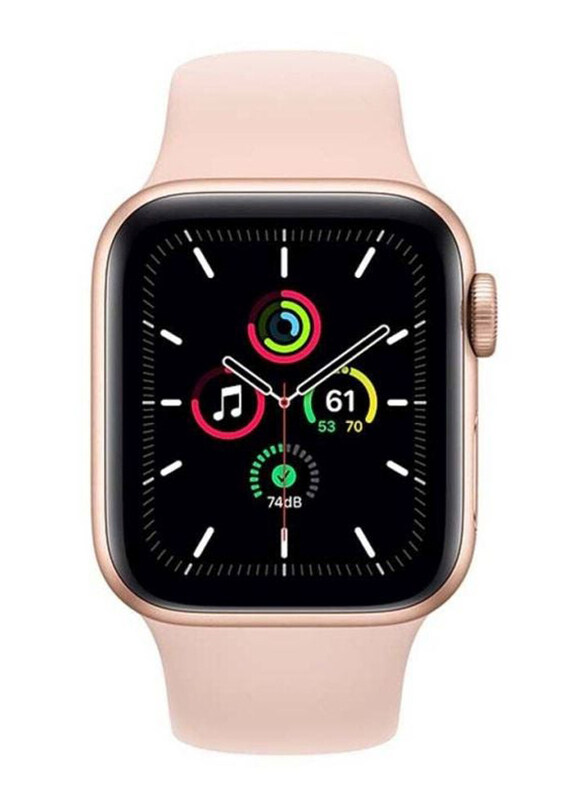 

Apple Watch SE - 44mm Smartwatch, GPS, Gold Aluminium Case with Pink Sand Sport Band