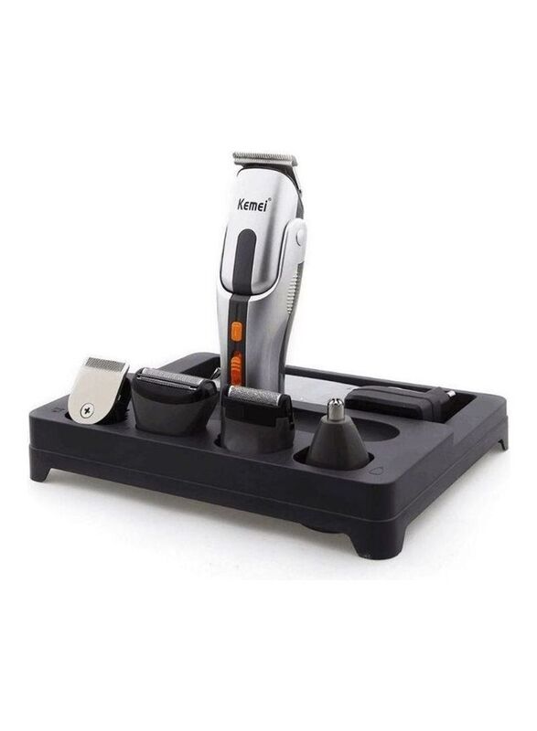 Kemei 8-in-1 Cordless Body Shaver Grooming Kit, Silver