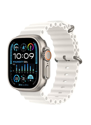 Apple Watch Ultra 2 49mm Smartwatch, GPS + Cellular, Titanium Case with White Ocean Band