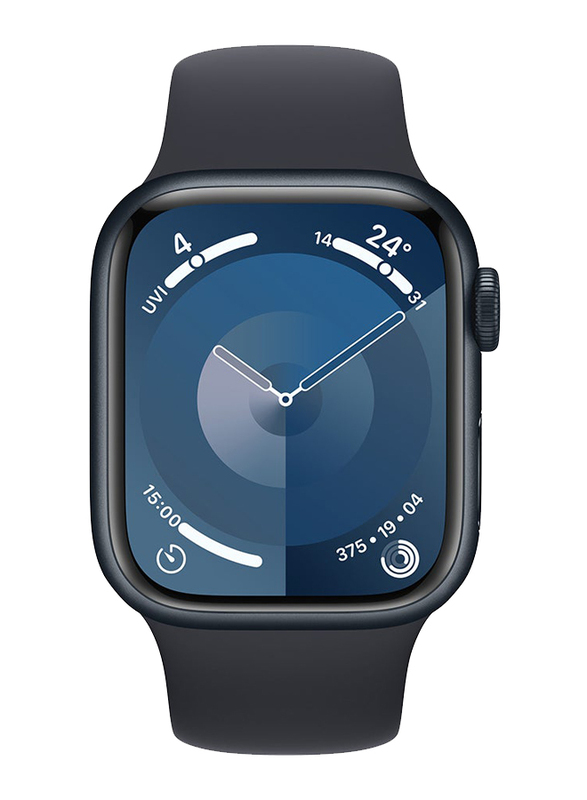 Apple Watch Series 9 45mm S/M & M/L Smart Watch, GPS, Midnight Aluminium Case With Midnight Sport Band