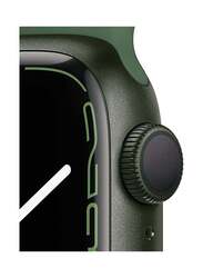 Apple Watch Series 7-41mm Smartwatch, GPS, Green Aluminium Case with Clover Green Sport Band