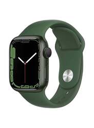 Apple Watch Series 7-41mm Smartwatch, GPS, Green Aluminium Case with Clover Green Sport Band