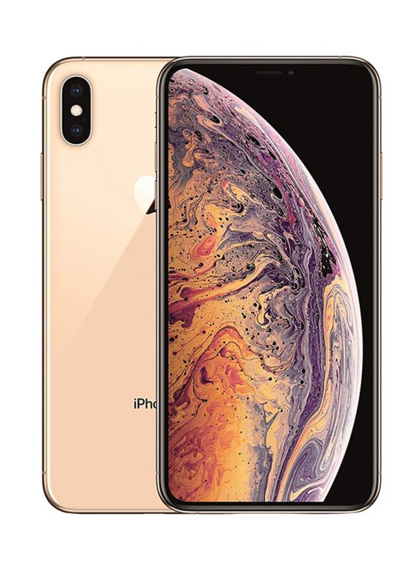 Apple iPhone XS Max 64GB Gold, With FaceTime, 4GB RAM, 4G LTE, Single Sim Smartphone