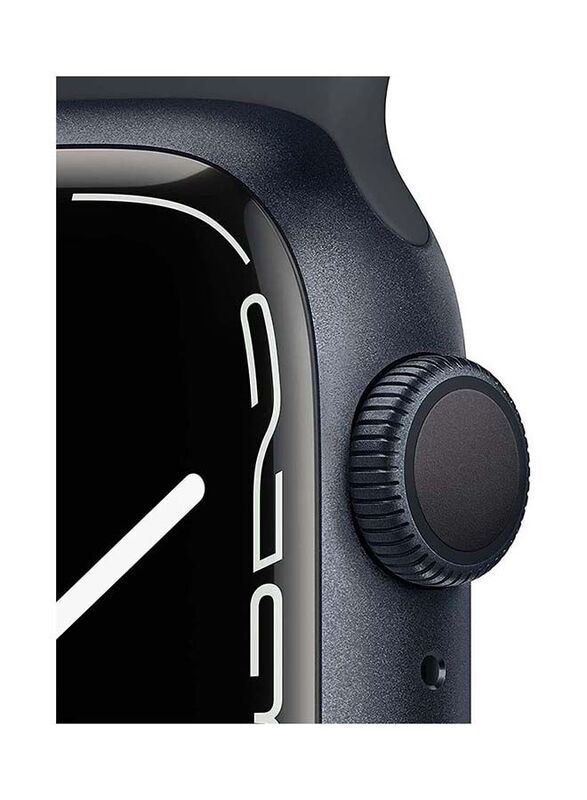 Apple Watch Series 7 Dash 45mm Smartwatch, GPS, Midnight Aluminium Case With Midnight Sport Band