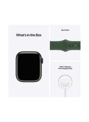 Apple Watch Series 7-41mm Smartwatch, GPS, Green Aluminium Case with Clover Green Sport Band