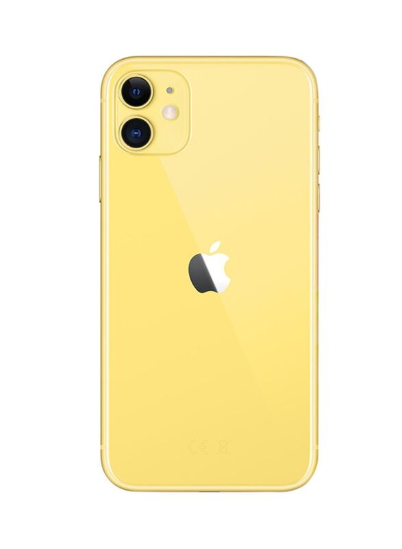 Apple iPhone 11 256GB Yellow, With FaceTime, 4GB RAM, 4G LTE, Single Sims Smartphone, UAE Version