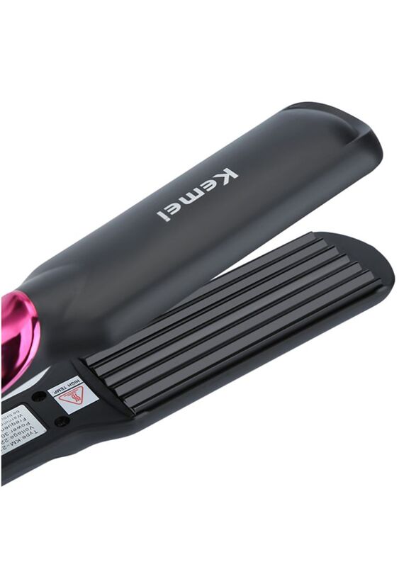 Kemei Electric Hair Straightener, Km2113, Black/Pink