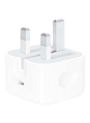 Apple 20W USB-C 3 Pin Power Adapter, White