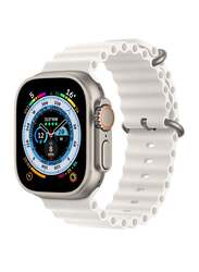 Apple Watch Ultra 49mm Smartwatch, GPS + Cellular, Titanium Case With White Ocean Band