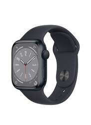 Apple Watch Series 8-41mm Smartwatch, GPS + Cellular, Midnight Aluminium Case Midnight Sport Band