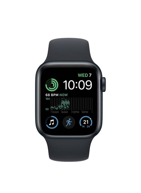 Apple Watch SE 40mm Smartwatch, GPS + Cellular, Aluminium Case With Midnight Sport Band