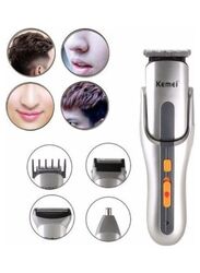 Kemei 5-in-1 Multifunction Electric Hair Trimmer, KM680A, Silver