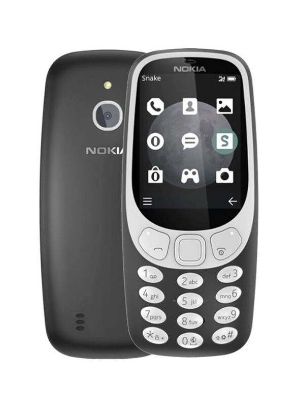 Nokia 3310 128MB Charcoal, 64MB RAM, 3G, Dual Sim Normal Mobile Phone