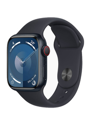 Apple Watch Series 9 41mm S/M & M/L Smart Watch, GPS, Midnight Aluminium Case With Midnight Sport Band