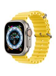 Apple Watch Ultra 49mm Smartwatch, GPS + Cellular, Titanium Case With Yellow Ocean Band