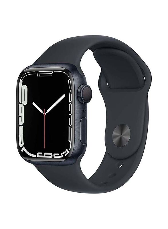 Apple Watch Series 7 Dash 45mm Smartwatch, GPS, Midnight Aluminium Case With Midnight Sport Band