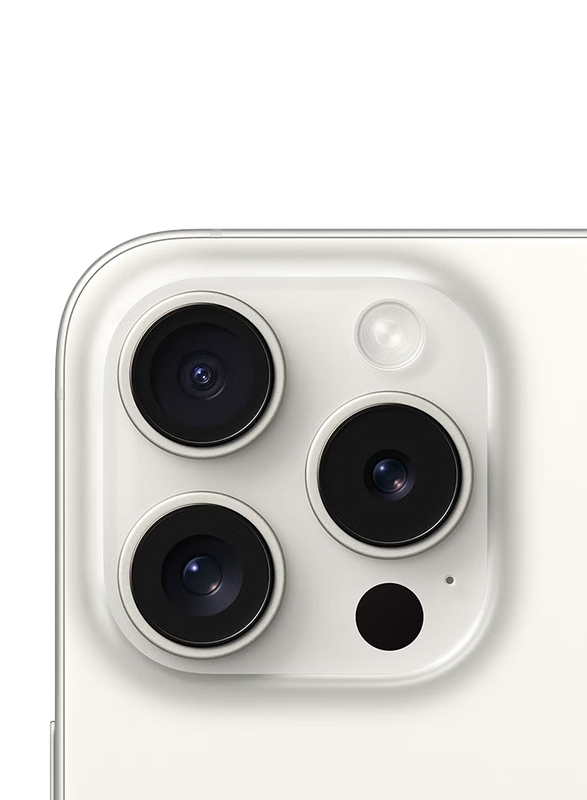 Apple iPhone 15 Pro 1TB White Titanium, With FaceTime, 8GB RAM, 5G, Single SIM Smartphone, Middle East Version