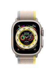 Apple Watch Ultra Dash 49mm Smartwatch, GPS + Cellular, Titanium Case With Yellow/Beige Trail Loop