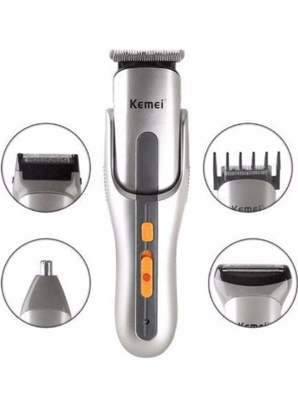 Kemei 5-in-1 Multifunction Electric Hair Trimmer, KM680A, Silver