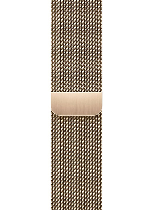 Apple Watch Series 9 45mm Smart Watch, GPS + Cellular, Gold Stainless Steel Case With Gold Milanese Loop Band