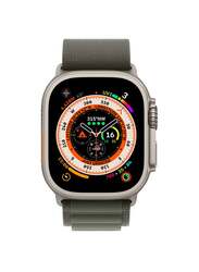 Apple Watch Ultra Dash 49mm Smartwatch, GPS + Cellular, Titanium Case With Medium Green Alpine Loop