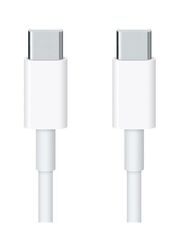 Charging Data Cable, USB-C to USB-C for Smartphones/Tablets, White