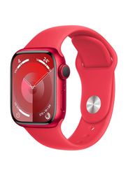 Apple Watch Series 9 45mm S/M & M/L Smart Watch, GPS, Red Aluminium Case With Red Sport Band