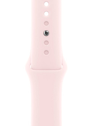 Apple Watch Series 9 45mm S/M & M/L Smart Watch, GPS, Pink Aluminium Case With Light Pink Sport Band