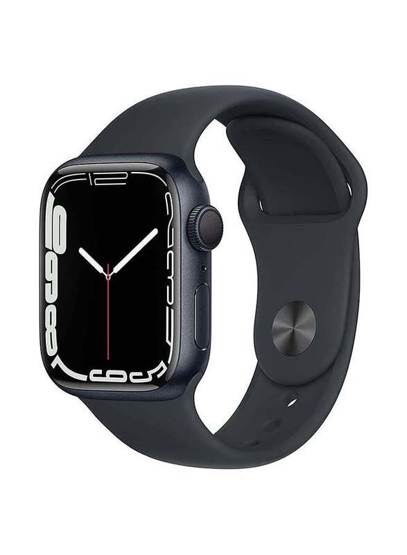 Apple Watch Series 7-41mm Smartwatch, GPS, Aluminium Case With Midnight Sport Band