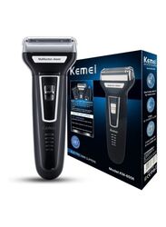 Kemei 3-in-1 Electric Hair Clipper, Black/Silver/White