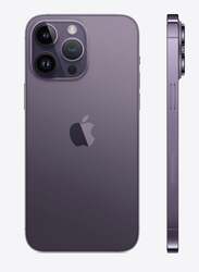 Apple iPhone 14 Pro Max 128GB Deep Purple, With FaceTime, 6GB RAM, 5G, Single Sim Smartphone, Middle East Version