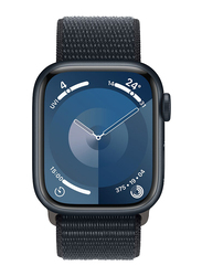 Apple Watch Series 9 41mm Smart Watch, GPS, Midnight Aluminium Case With Midnight Sport Loop Band