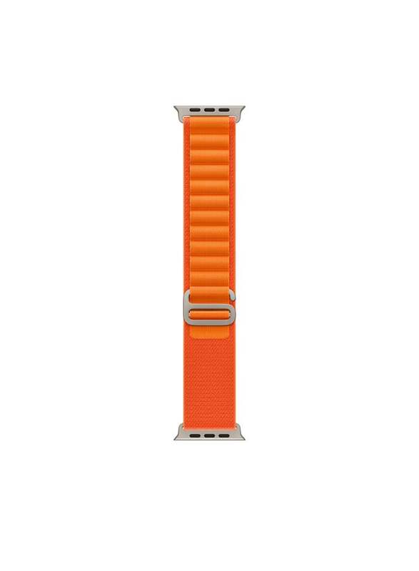 Apple Watch Ultra 49mm Smartwatch, GPS + Cellular, Titanium Case With Orange Alpine Loop Large