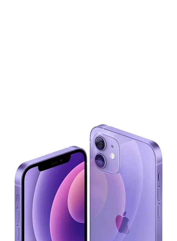 Apple iPhone 12 128GB Purple, With FaceTime, 4GB RAM, 5G, Dual SIM Smartphone, Middle East Version