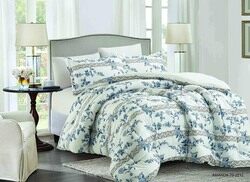 Elite Home 6-Piece Microfiber Comforter Set, 1 Comforter + 2 Pillow Covers + 2 Pillow Shams + 1 Fitted Sheet, King, Off White-E-70
