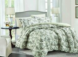 Elite Home 6-Piece Microfiber Comforter Set, 1 Comforter + 2 Pillow Covers + 2 Pillow Shams + 1 Fitted Sheet, King, Beige-E-74
