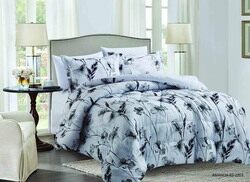 Elite Home 6-Piece Microfiber Comforter Set, 1 Comforter + 2 Pillow Covers + 2 Pillow Shams + 1 Fitted Sheet, King, Snow White-E-62