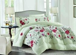 Elite Home 6-Piece Microfiber Comforter Set, 1 Comforter + 2 Pillow Covers + 2 Pillow Shams + 1 Fitted Sheet, King, Off White-76