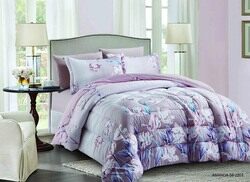 Elite Home 6-Piece Microfiber Comforter Set, 1 Comforter + 2 Pillow Covers + 2 Pillow Shams + 1 Fitted Sheet, King, Beige-E-58