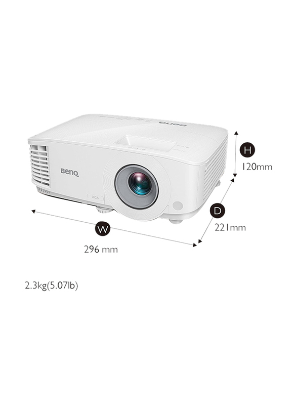 BenQ MX550 XGA Business Projector, 3600 Lumens, White